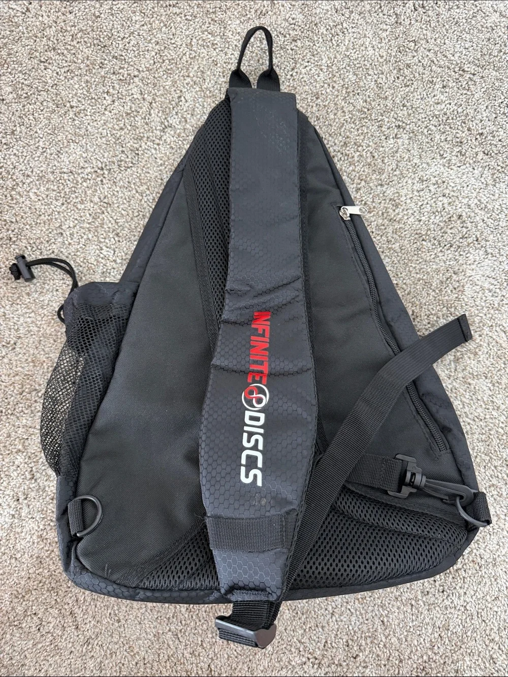 Unbranded Black Mesh Sling Backpack for Men
